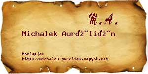 Michalek Aurélián névjegykártya